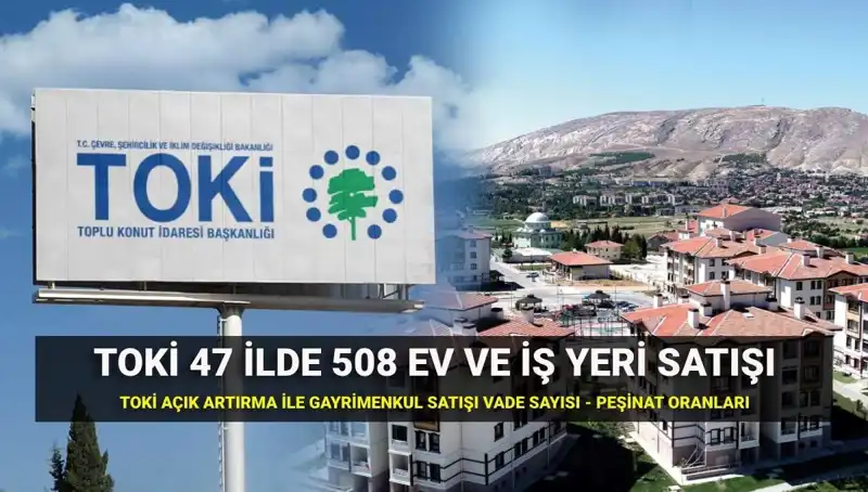 TOKİ 508 Ev ve İş Yeri Satışları Başlıyor! Tarih, Vade ve Peşinat Detayları